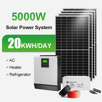ΚΙΝΑ 10000w Μονό Πίνακα Ηλιακή Γεννήτρια Κίτ Off Grid Ηλιακό σύστημα ενέργειας για το σπίτι προμηθευτής